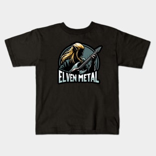 Elven Metal - Elf Guitar Player - Fantasy Kids T-Shirt